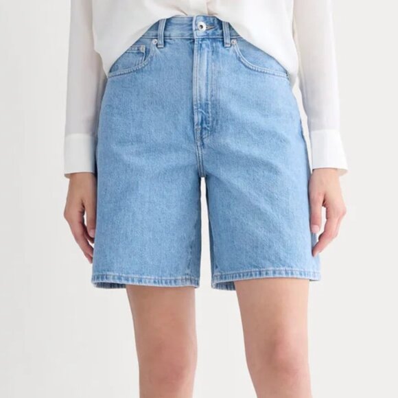 Everlane A-line Denim Short Long - Picture 1 of 7